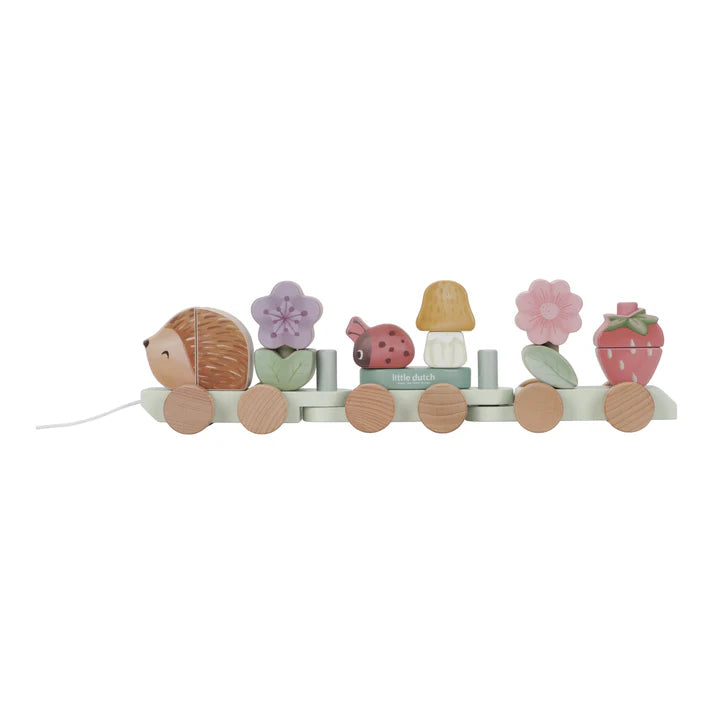 Little Dutch - Fairy Garden Stacking Train Hedgehog