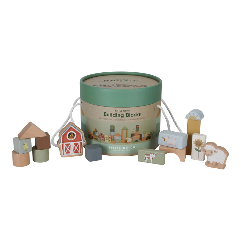 Little Dutch Toys | Little Dutch Farm Wooden Building Blocks ...