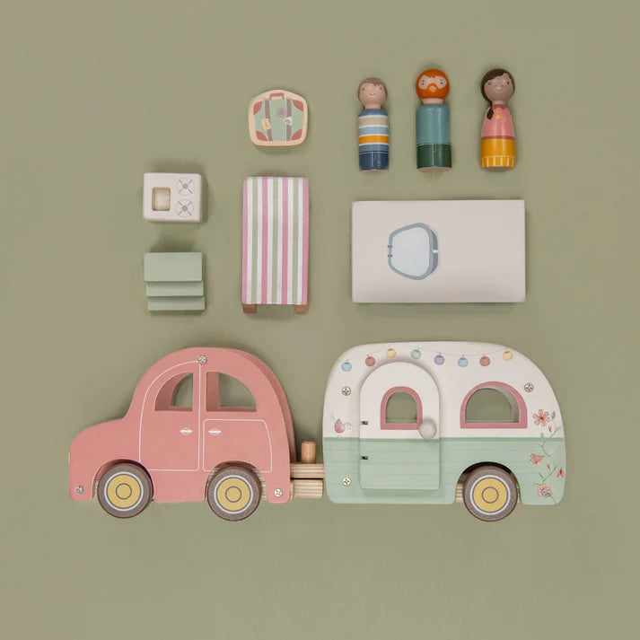 Little Dutch - Toy Car with Caravan