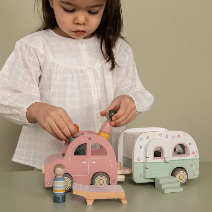 Little Dutch - Toy Car with Caravan