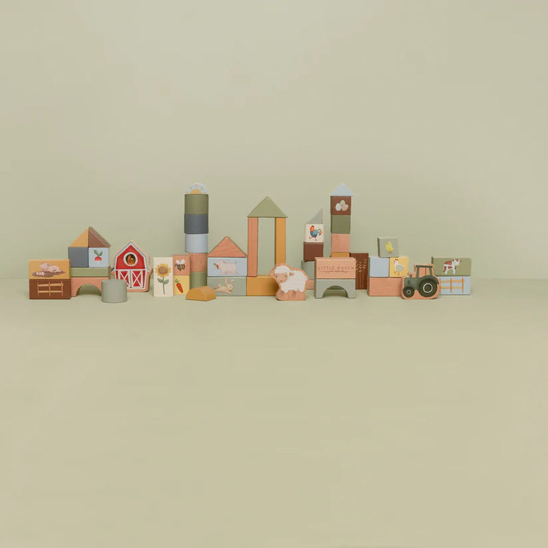 Little Dutch Toys | Little Dutch Farm Wooden Building Blocks ...