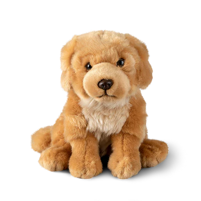 Living Nature Dorado Retriever, Juguete Realista Suave para Perro, Felpa ecológica Naturli, 8 Pulgadas