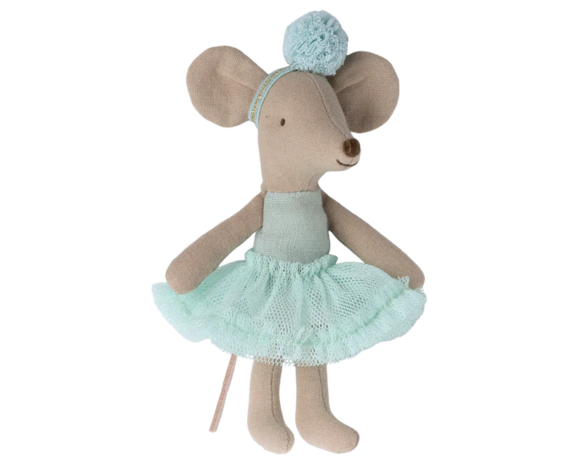 Maileg - Ballerina Mouse Little Sister, Light Mint