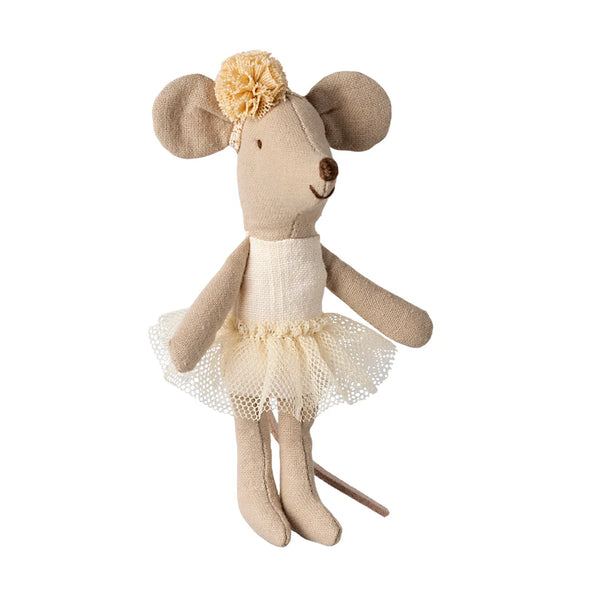 Maileg - Ballerina Mouse Little Sister, Off White