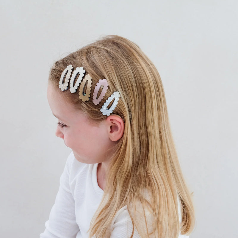 Mimi & Lula - Metallic Scallop Edge Clips