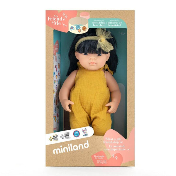 Miniland- My Friends & Me, Asian Girl Doll 38cm