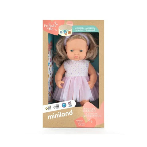 Miniland - My Friends & Me, 38cm Blonde Girl Baby Doll