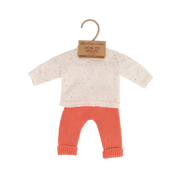 Miniland - Knitted Doll Outfit, Sweater and Trousers