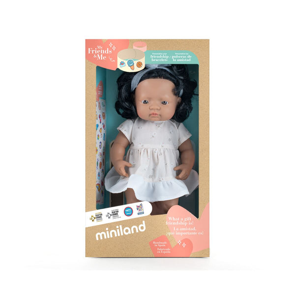 Miniland- My Friends & Me, Latin American Girl Doll 38cm
