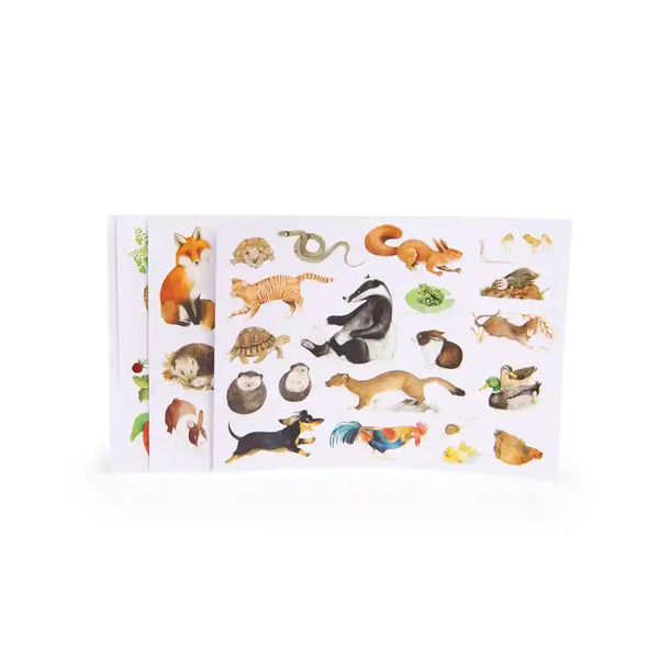 Moulin Roty - Le Jardin 100 Pack of Stickers, Nature