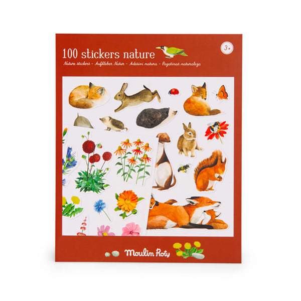 Moulin Roty - Le Jardin 100 Pack of Stickers, Nature