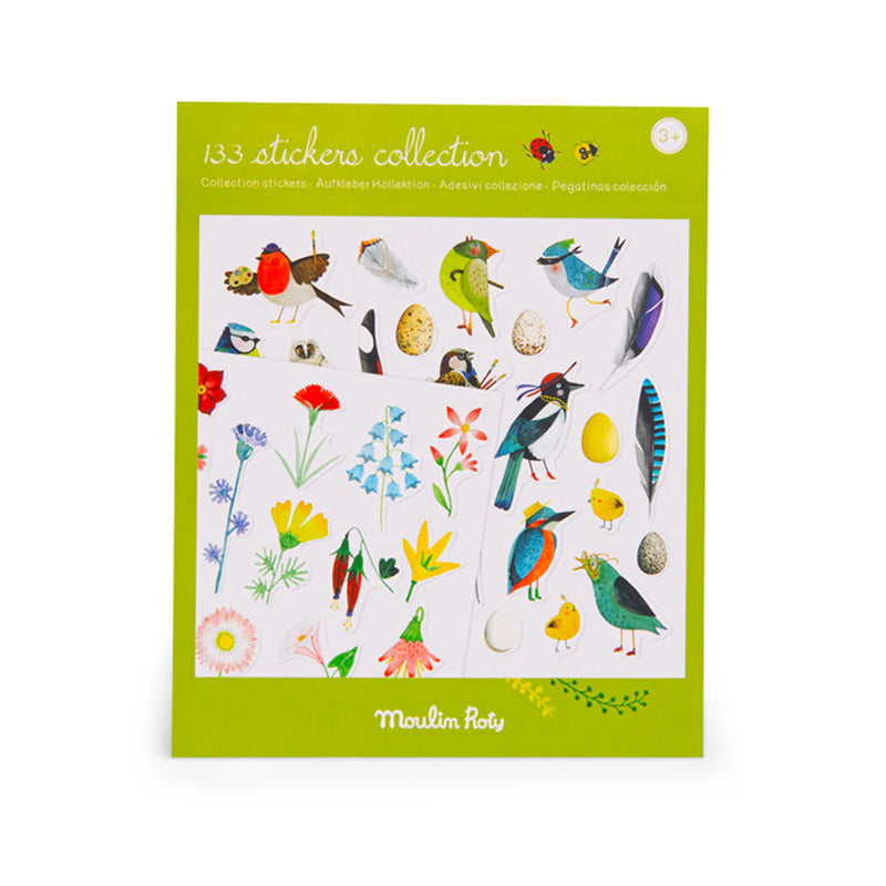 Moulin Roty - Le Jardin 133 Pack of Stickers, The Botanist