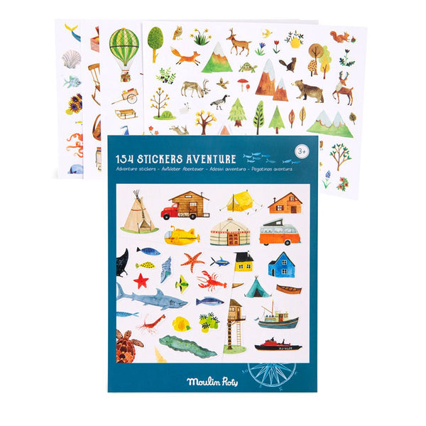 Moulin Roty - 154 Pack of Stickers, Adventure