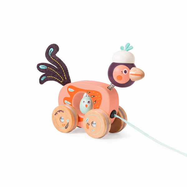 Moulin Roty Wooden Pull-Along Bird Small