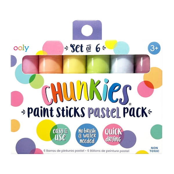 Ooly - Chunkies Paint Sticks, Pastel 6 Pack