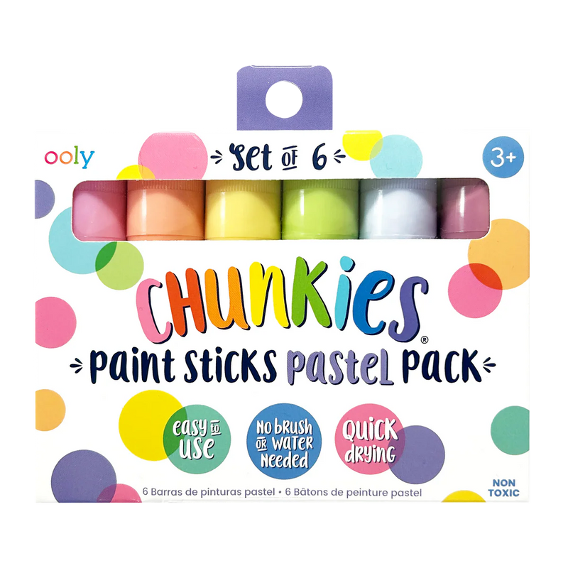 Ooly - Chunkies Paint Sticks, Pastel 6 Pack