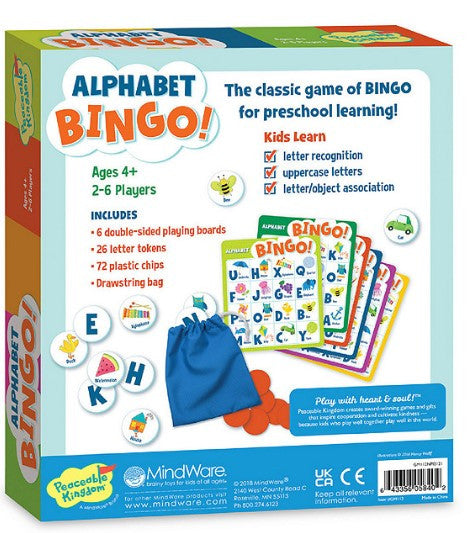 Peaceable Kingdom - Alphabet Bingo