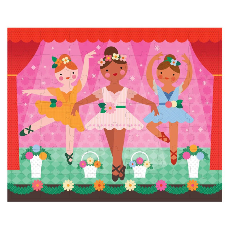 Petit Collage - Two Sided Ballerina Puzzle