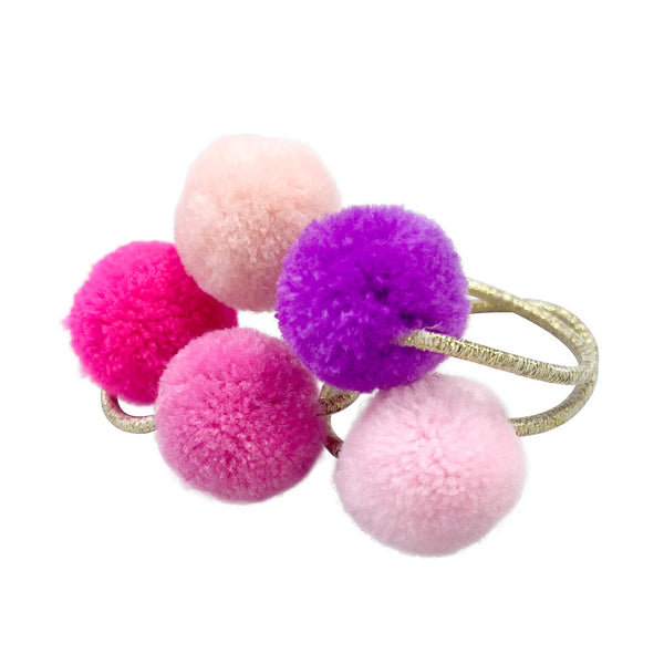 Pink Poppy - Pom Pom Hair Elastics