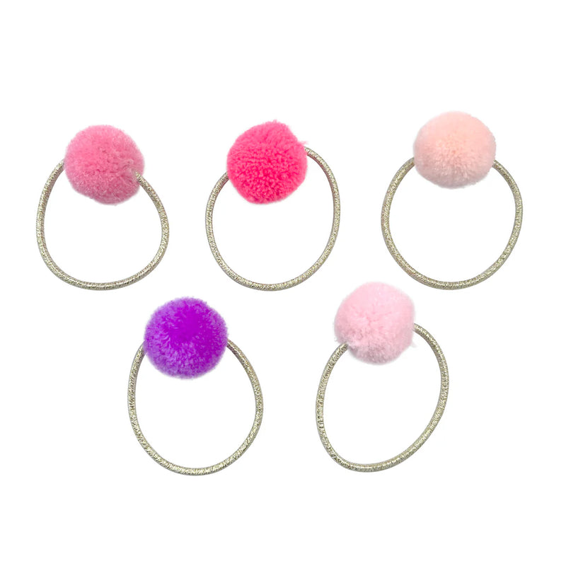 Pink Poppy - Pom Pom Hair Elastics