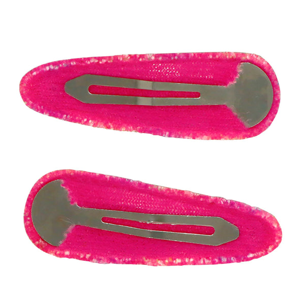 Pink Poppy - Rainbow Chunky Glitter Snap Clips