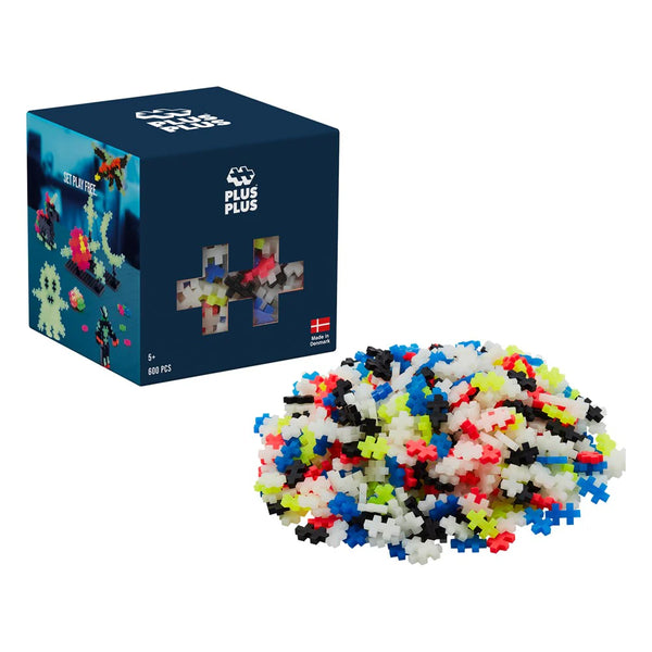 Plus Plus - Glow Mix, 600 Pieces