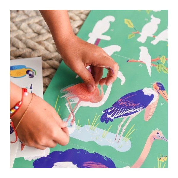 Poppik - Discovery Stickers and Poster, Birds