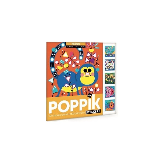 Poppik - My Sticker Cards, Animals