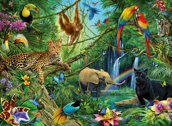 Ravensburger -  Animals in the Jungle Jigsaw Puzzle, 200 Piece Puzzle