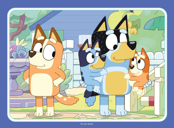 Ravensburger - Bluey Lets Do This Puzzle, 4 in a Box
