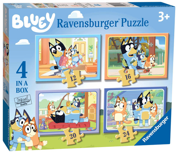 Ravensburger - Bluey Lets Do This Puzzle, 4 in a Box