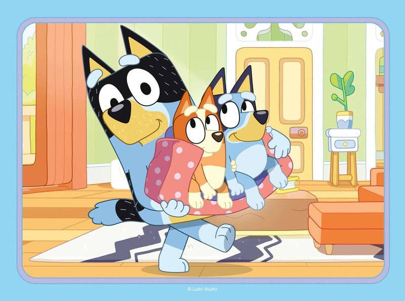 Ravensburger - Bluey Lets Do This Puzzle, 4 in a Box