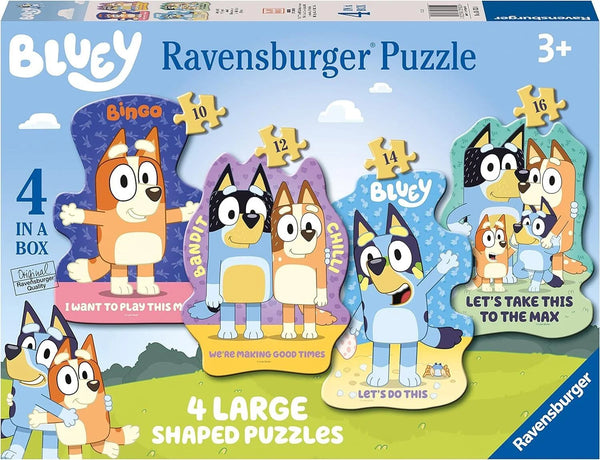 Ravensburger - Bluey Large Shaped Puzzles, 4 in a Box