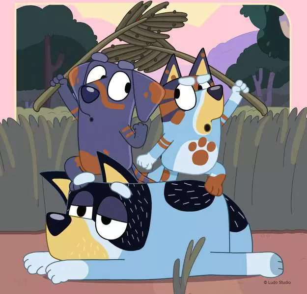Ravensburger - Bluey's Adventure!, 3 x 49 Piece Puzzles