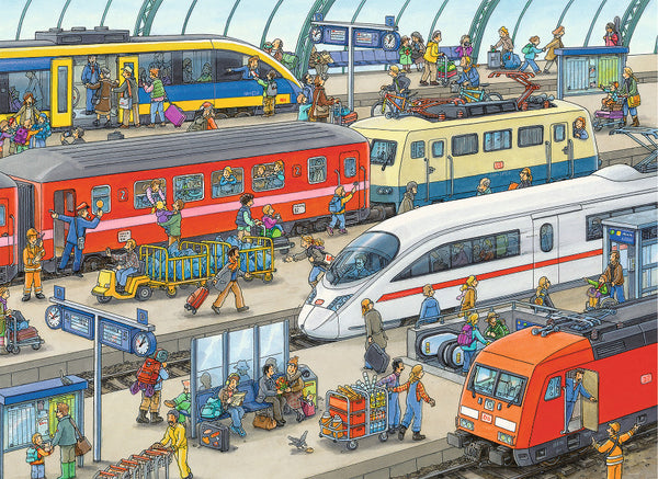 Ravensburger -  Jigsaw Puzzle, 60 Piece, Busy Train Station