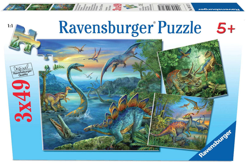Ravensburger - Jigsaw Puzzle, 3 x 49 Pieces, Dinosaur Fascination