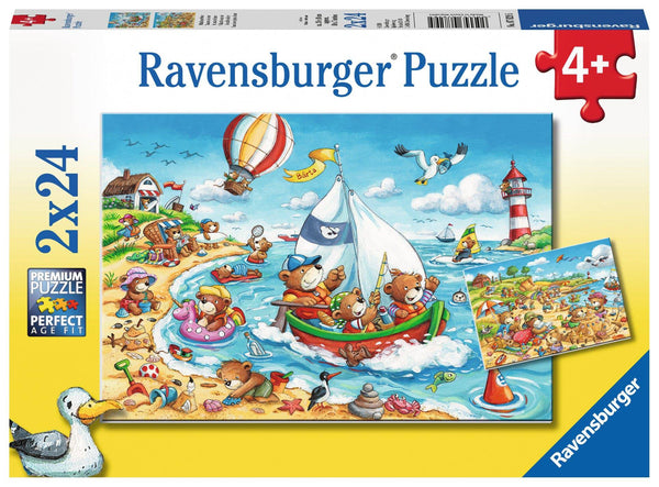 Ravensburger - 2 x 24-Piece Puzzle, Seaside Holiday