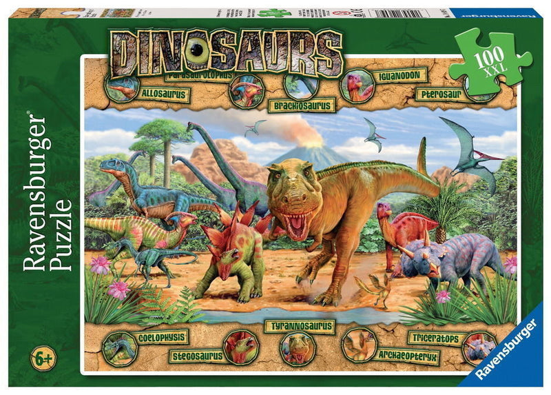 Ravensburger - Jigsaw Puzzle, 100 Pieces, Dinosaurs