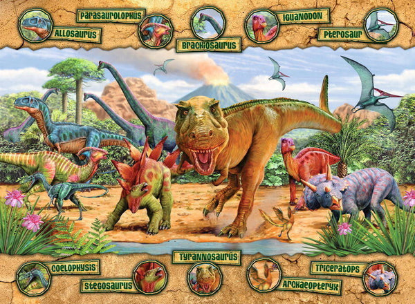 Ravensburger - Jigsaw Puzzle, 100 Pieces, Dinosaurs