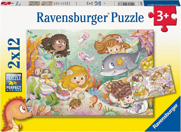 Ravensburger -  Jigsaw Puzzle, 2x12 Pieces, Fairies and Mermaids