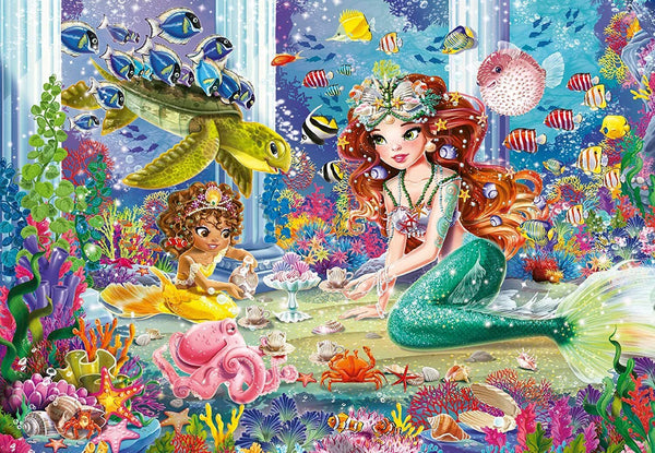 Ravensburger - Jigsaw Puzzle, 2x24 Pieces, Mermaid Tea Party