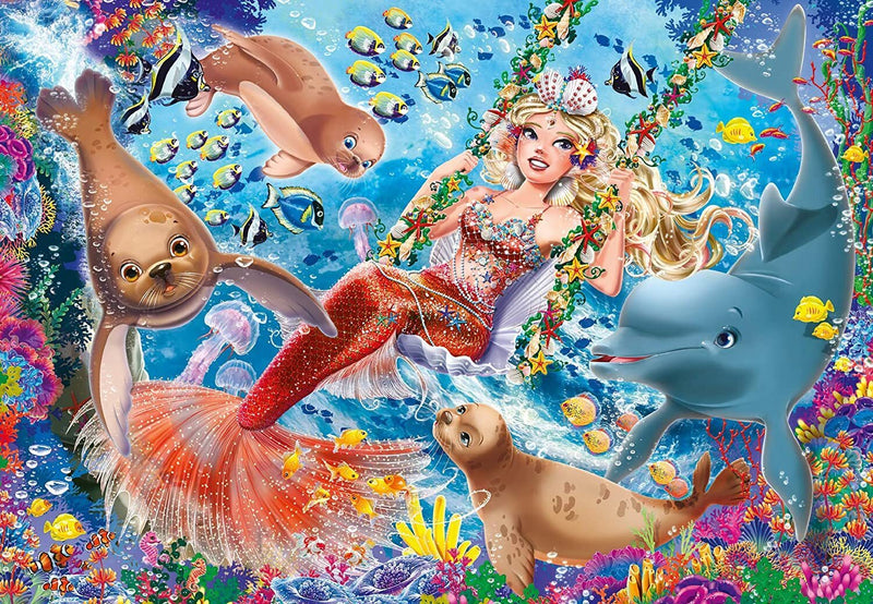 Ravensburger - Jigsaw Puzzle, 2x24 Pieces, Mermaid Tea Party