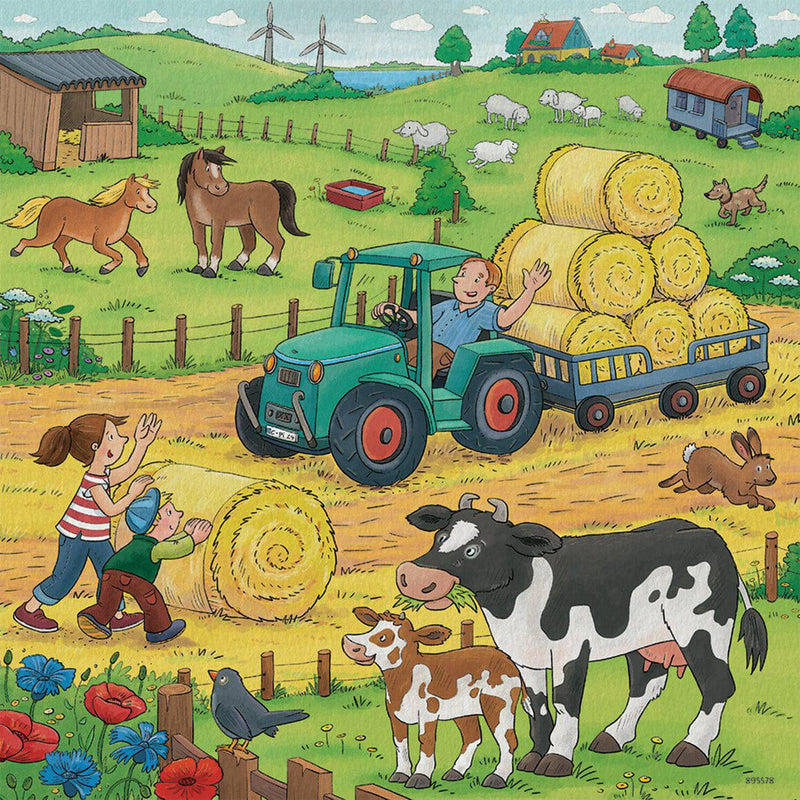 Ravensburger - On the Farm, 3 x 49 Piece Jigsaw Puzzles