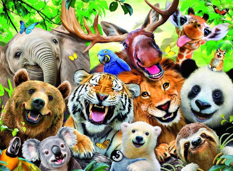 Ravensburger -  Jigsaw Puzzle, 300 Pieces, Wild Animal Selfie