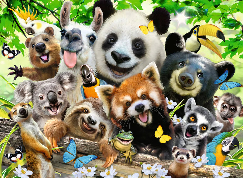 Ravensburger -  Jigsaw Puzzle, 300 Pieces, Wildlife Selfie