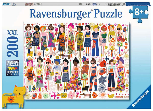 Ravensburger - Jigsaw Puzzle, 200 pices XXL, Flowers and Friends