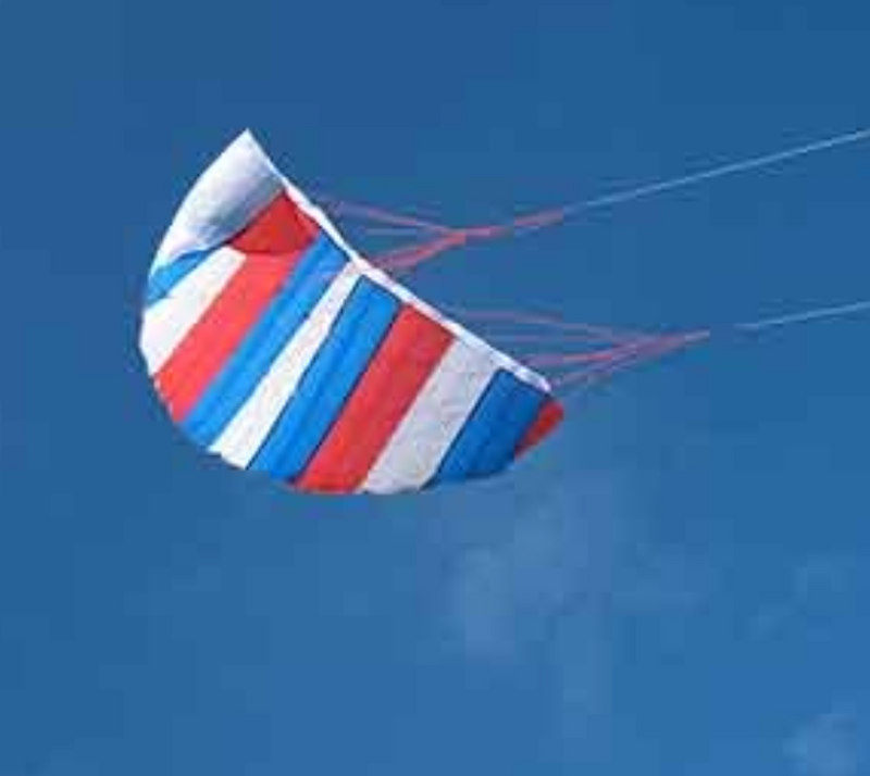 Harlequin Toys - Parafoil Kite, Red, White & Blue