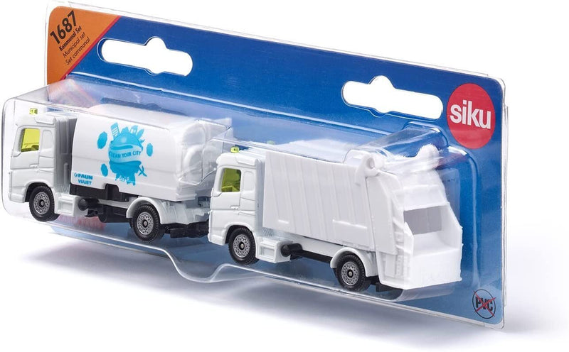 Siku - Municipal Set, Sweeper & Garbage Truck