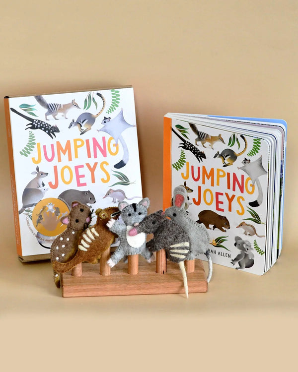 Tara Treasures- Jumping Joeys Book and Finger Puppet Set