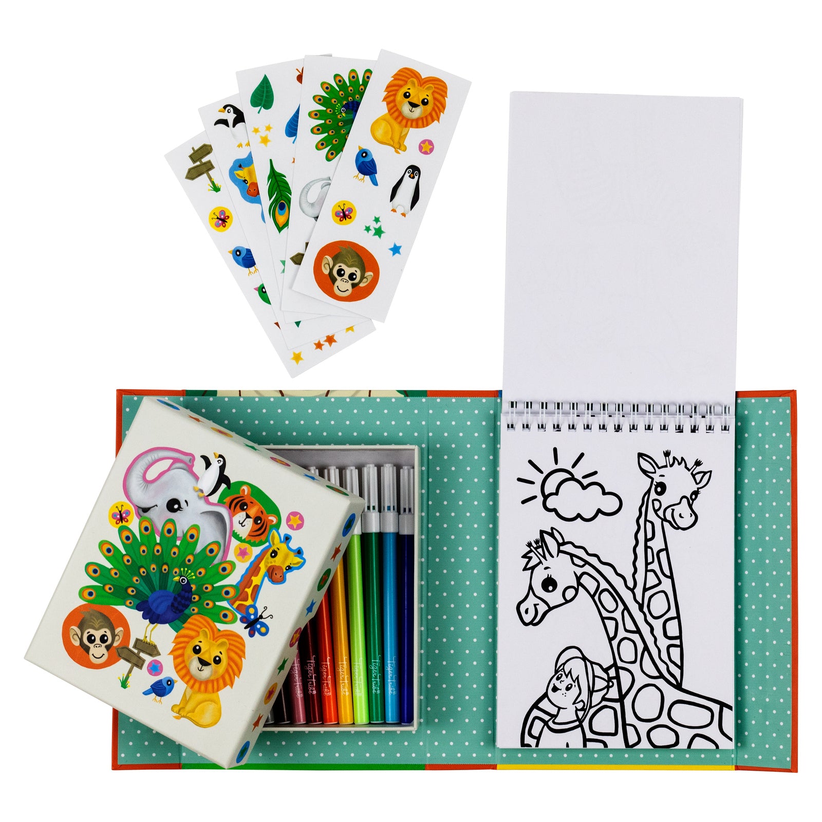 Tiger Tribe - Colouring Set, Zoo – Childplay Melbourne